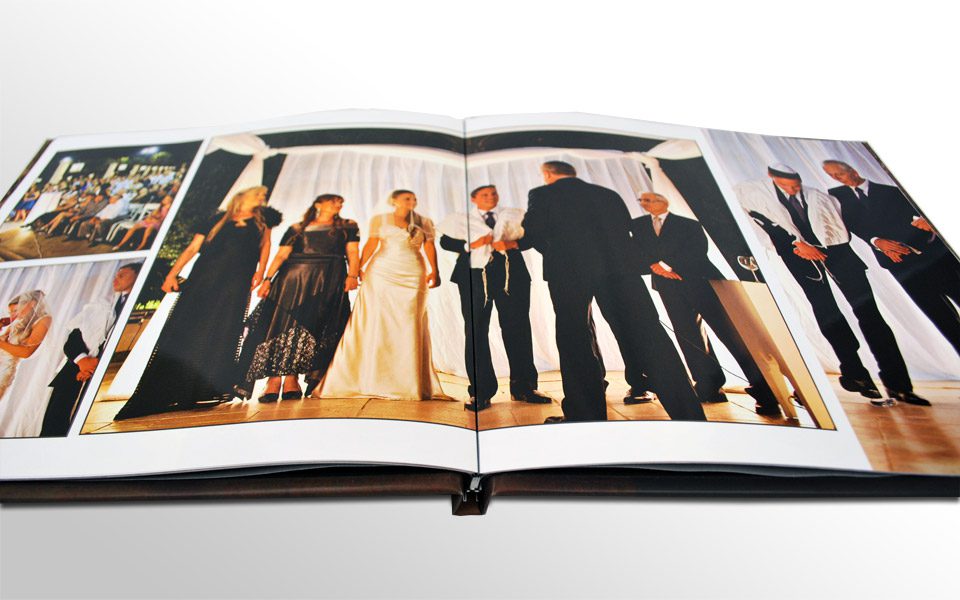 lay flat wedding photo book DIY