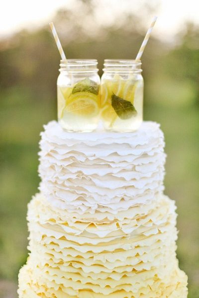 Mason jar wedding cake topper