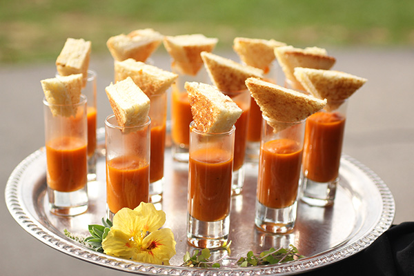 Wedding appetizer grilled cheese