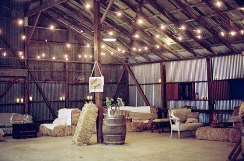 Barn wedding lounge