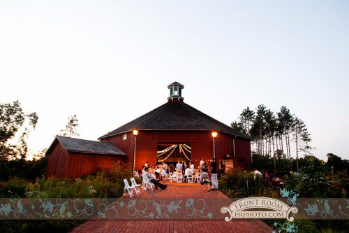 Big red wedding barn
