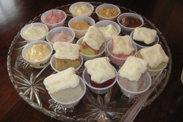 Cake tasting samples
