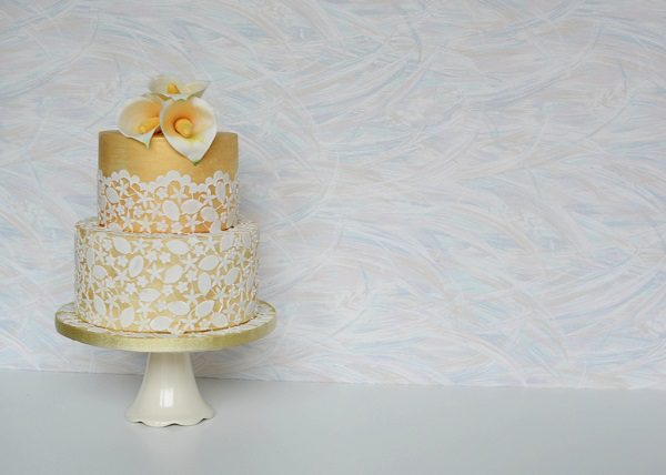 floral wedding cake design