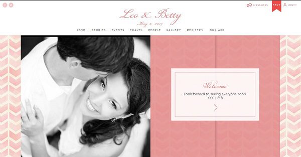 Appy Couple sample wedding website
