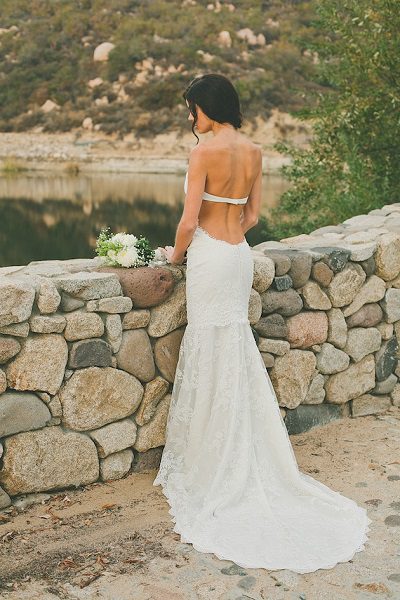 backless wedding gown