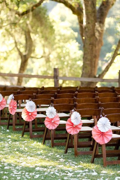 DIY paper pinwheels wedding aisle decor