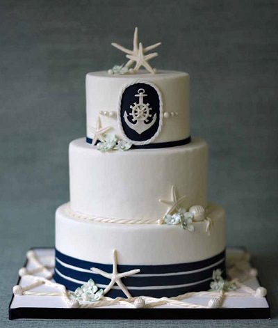 nautical wedding cake design