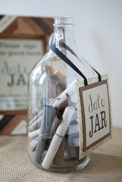 date jar wedding guest book alternatives