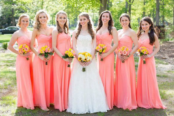 matching bridesmaid dresses wedding traditions