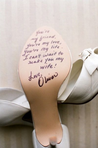 love notes wedding shoes