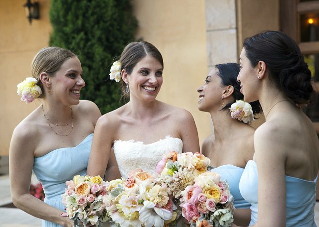 Sonoma County wedding bride and bridesmaids