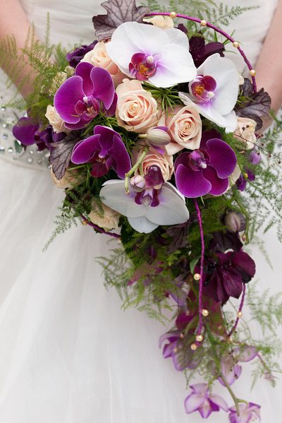 trailing cascade wedding bouquet