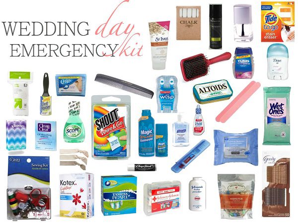 DIY wedding day emergency survival kit