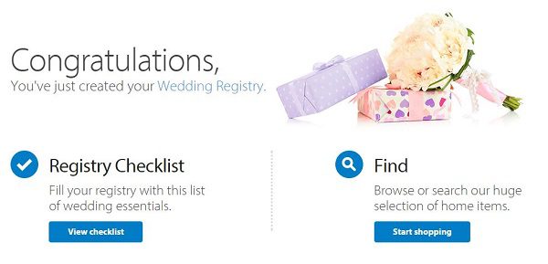 registering for wedding gifts