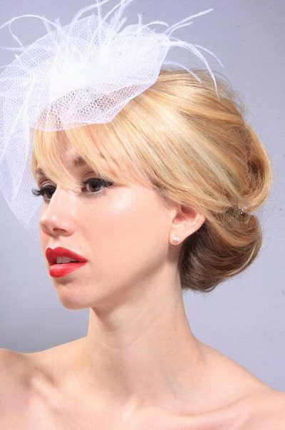 bridal hairstyle wedding veil