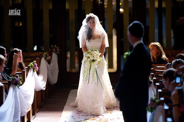 bride walk down aisle