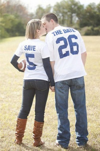 sports ideas wedding save the date