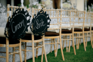 DIY Wedding Chair Banners